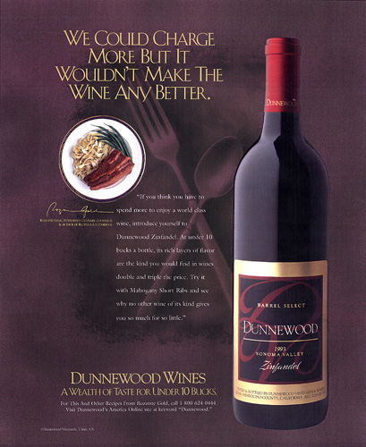 Dunnewood Wine Ad