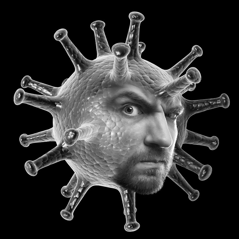 personified pathogen photoshop work